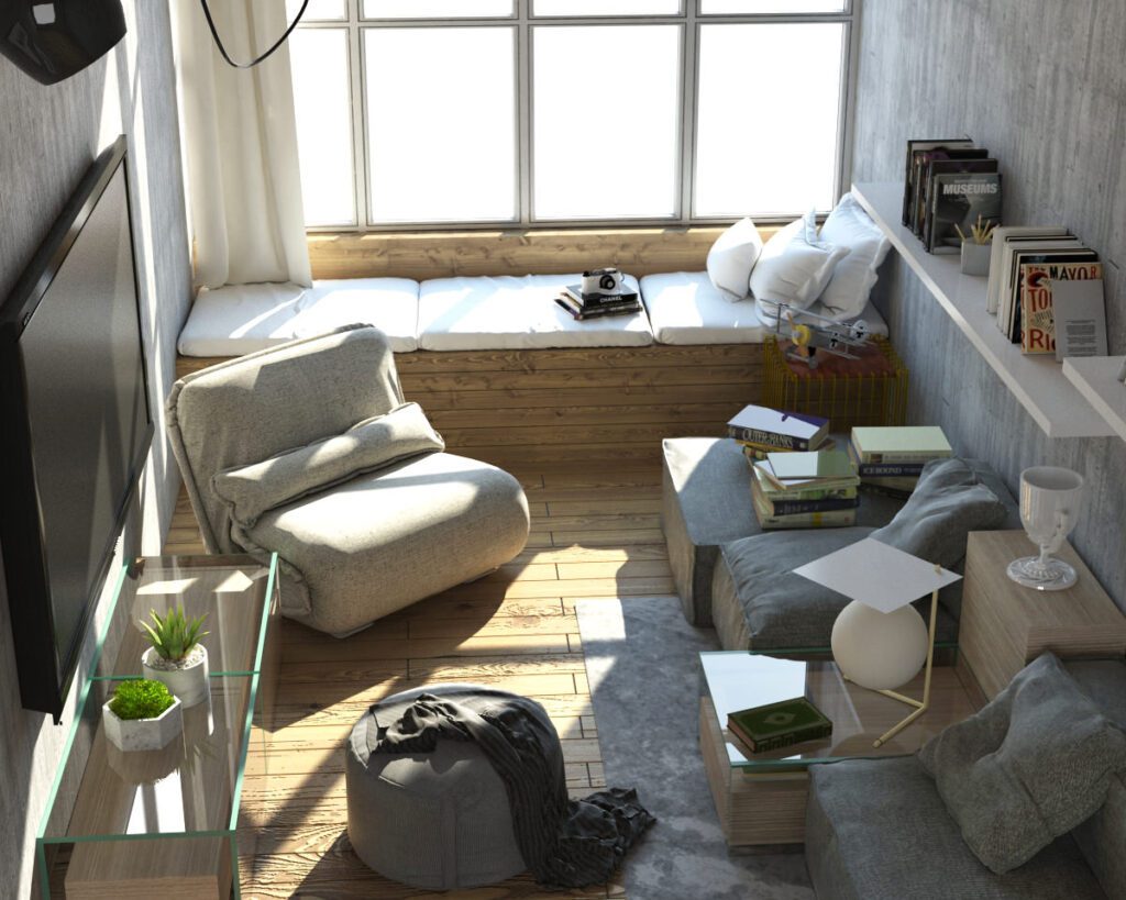Living Room 3D Design - 3dPixels